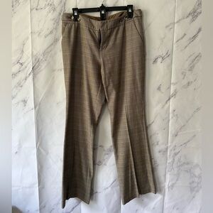 VTG 2000s Y2K MOSSIMO PLAID BOOTCUT DRESS PANTS BROWN/GREEN WOMENS 8